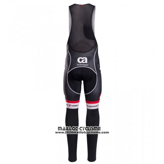 2016 Maillot Ciclismo Trek Segafredo Noir et Blanc Manches Longues et Cuissard